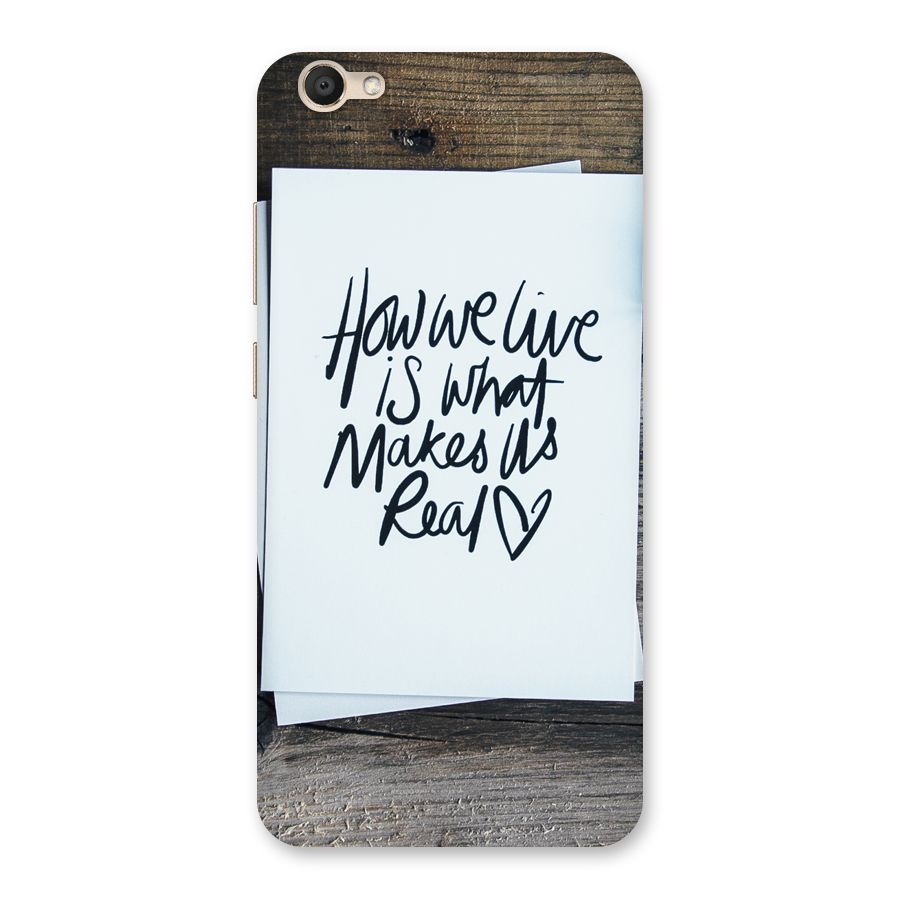 How We Live Back Case for Vivo V5