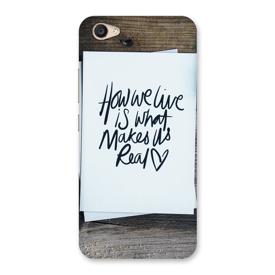 How We Live Back Case for Vivo V5 Plus