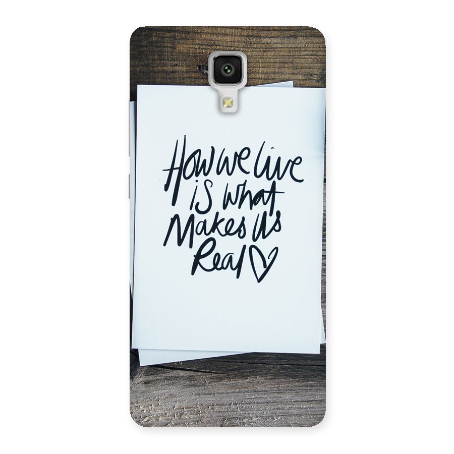 How We Live Back Case for Xiaomi Mi 4