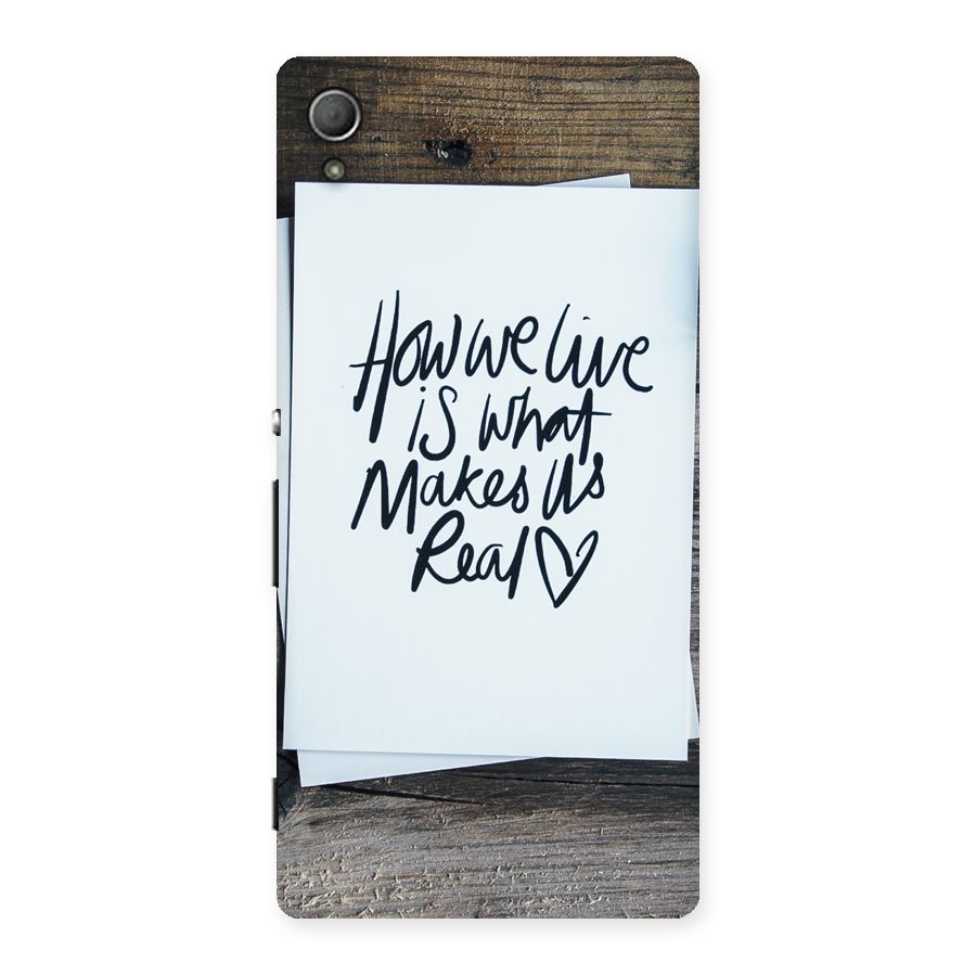 How We Live Back Case for Xperia Z3 Plus