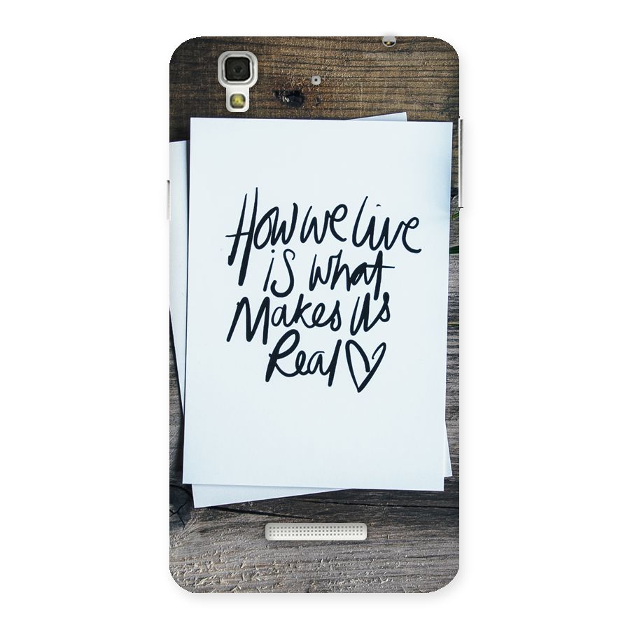 How We Live Back Case for YU Yureka Plus