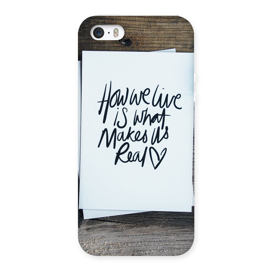 How We Live Back Case for iPhone SE