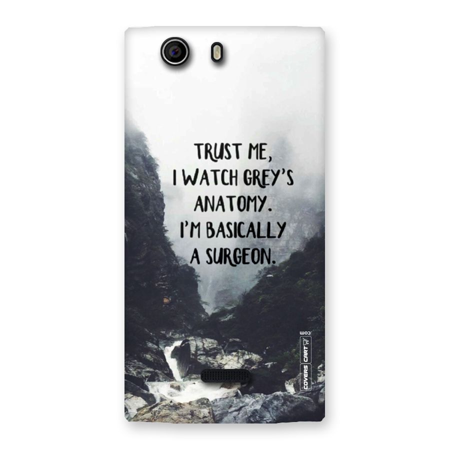 I Am A Surgeon Back Case for Canvas Nitro 2 E311