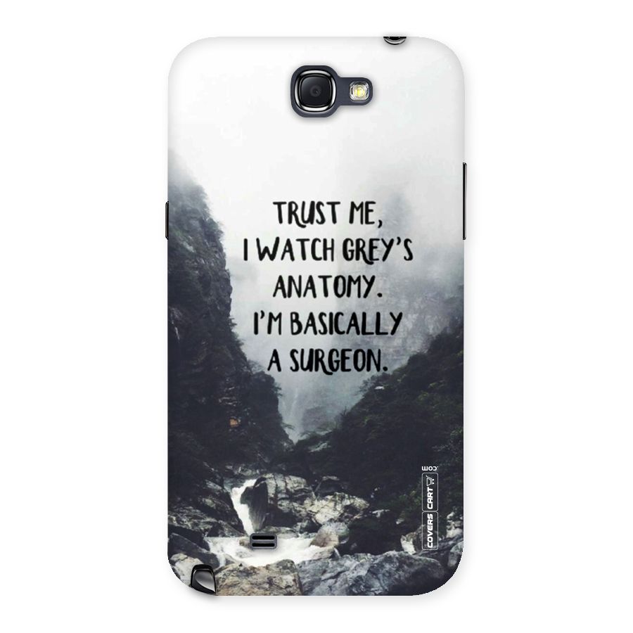 I Am A Surgeon Back Case for Galaxy Note 2