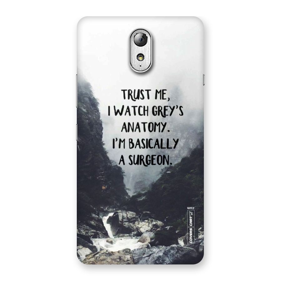 I Am A Surgeon Back Case for Lenovo Vibe P1M