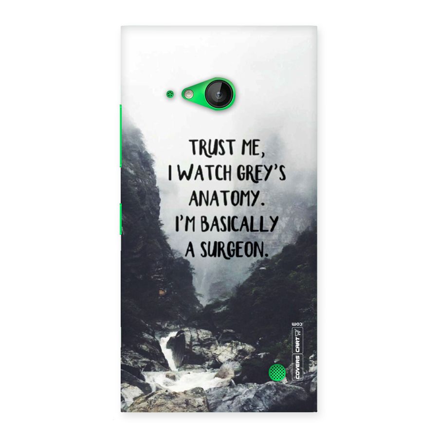 I Am A Surgeon Back Case for Lumia 730