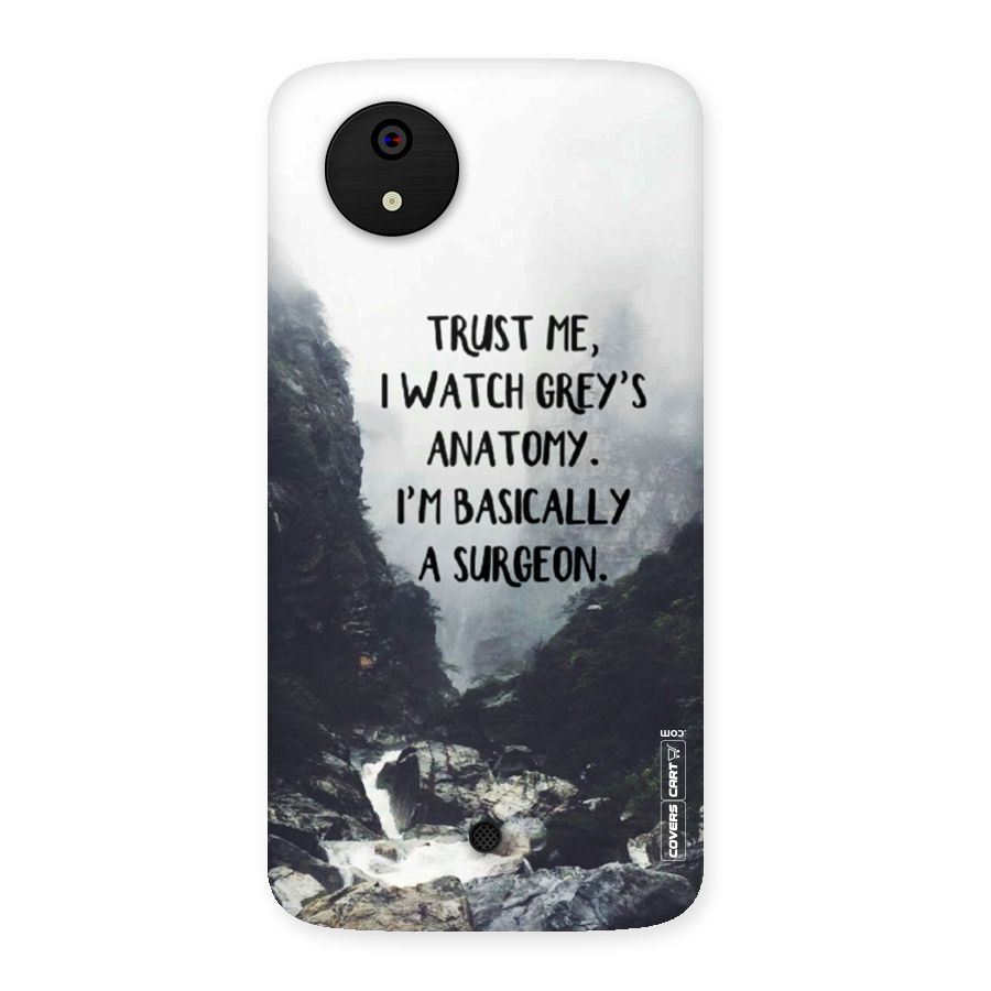 I Am A Surgeon Back Case for Micromax Canvas A1