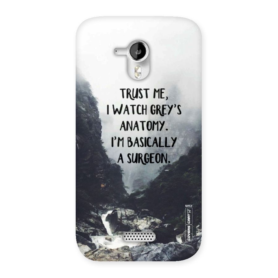 I Am A Surgeon Back Case for Micromax Canvas HD A116