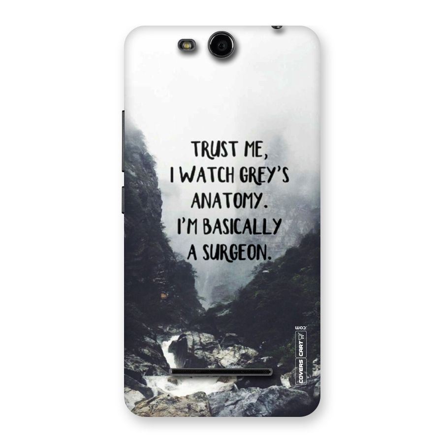 I Am A Surgeon Back Case for Micromax Canvas Juice 3 Q392