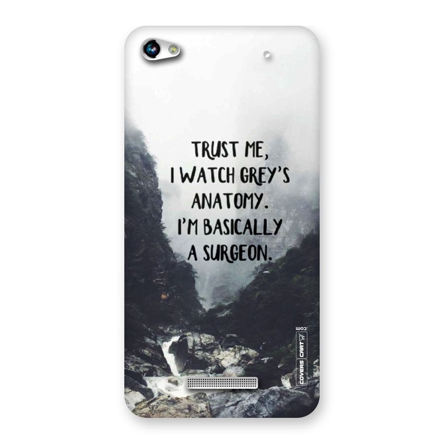 I Am A Surgeon Back Case for Micromax Hue 2