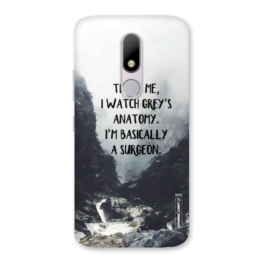 I Am A Surgeon Back Case for Moto M