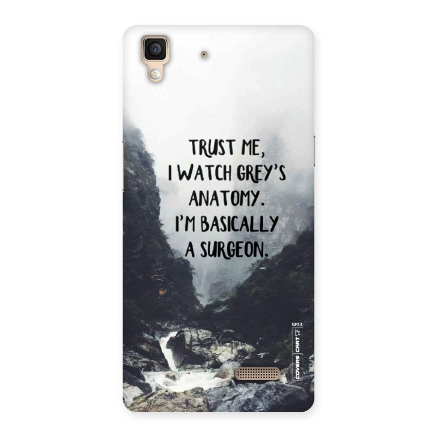 I Am A Surgeon Back Case for Oppo R7