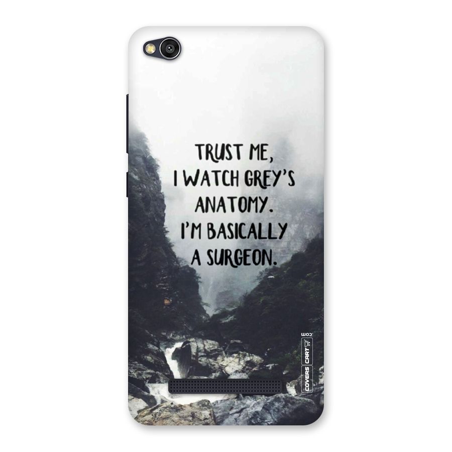 I Am A Surgeon Back Case for Redmi 4A