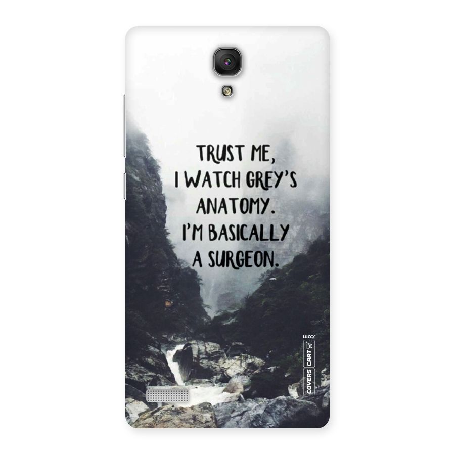 I Am A Surgeon Back Case for Redmi Note