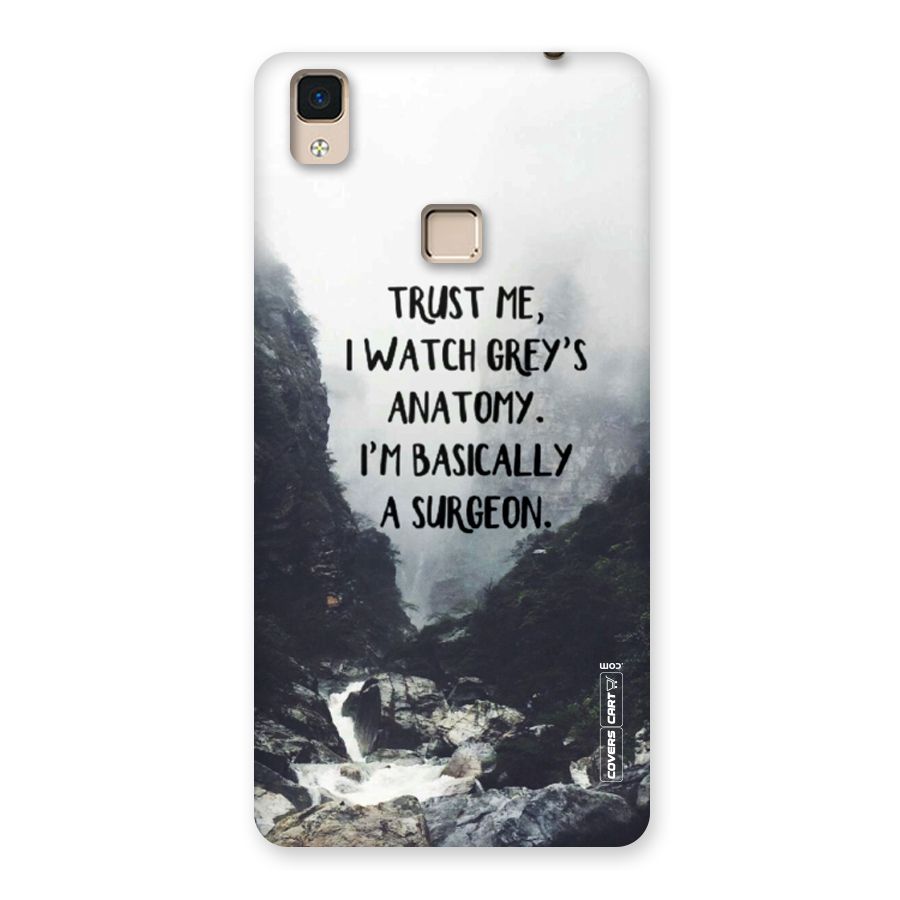I Am A Surgeon Back Case for V3 Max