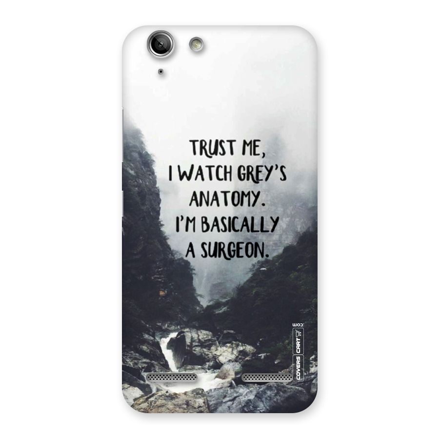 I Am A Surgeon Back Case for Vibe K5