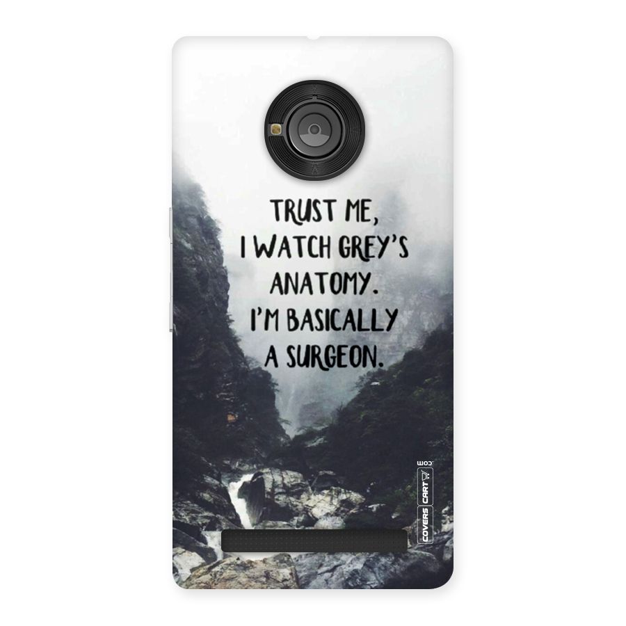 I Am A Surgeon Back Case for Yu Yuphoria