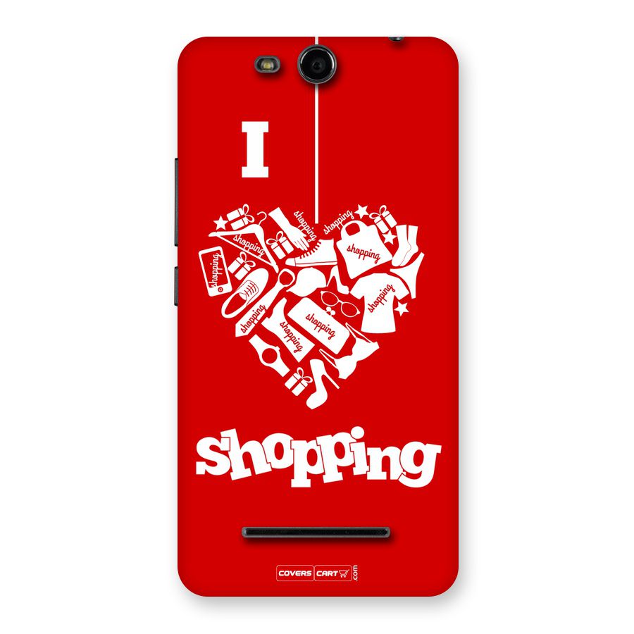 I Love Shopping Back Case for Canvas Juice 3