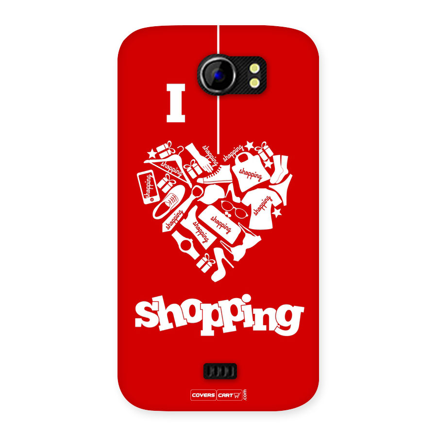 Shopaholic Shopping Love Back Case for Micromax Canvas 2 A110
