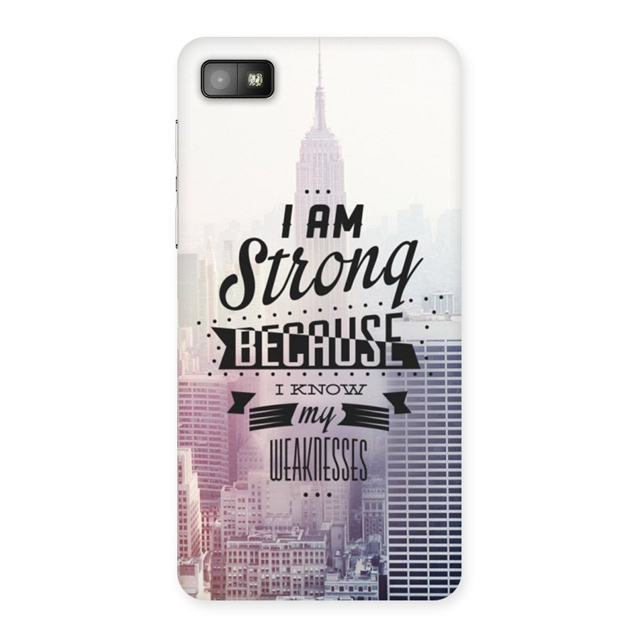 I am Strong Back Case for Blackberry Z10