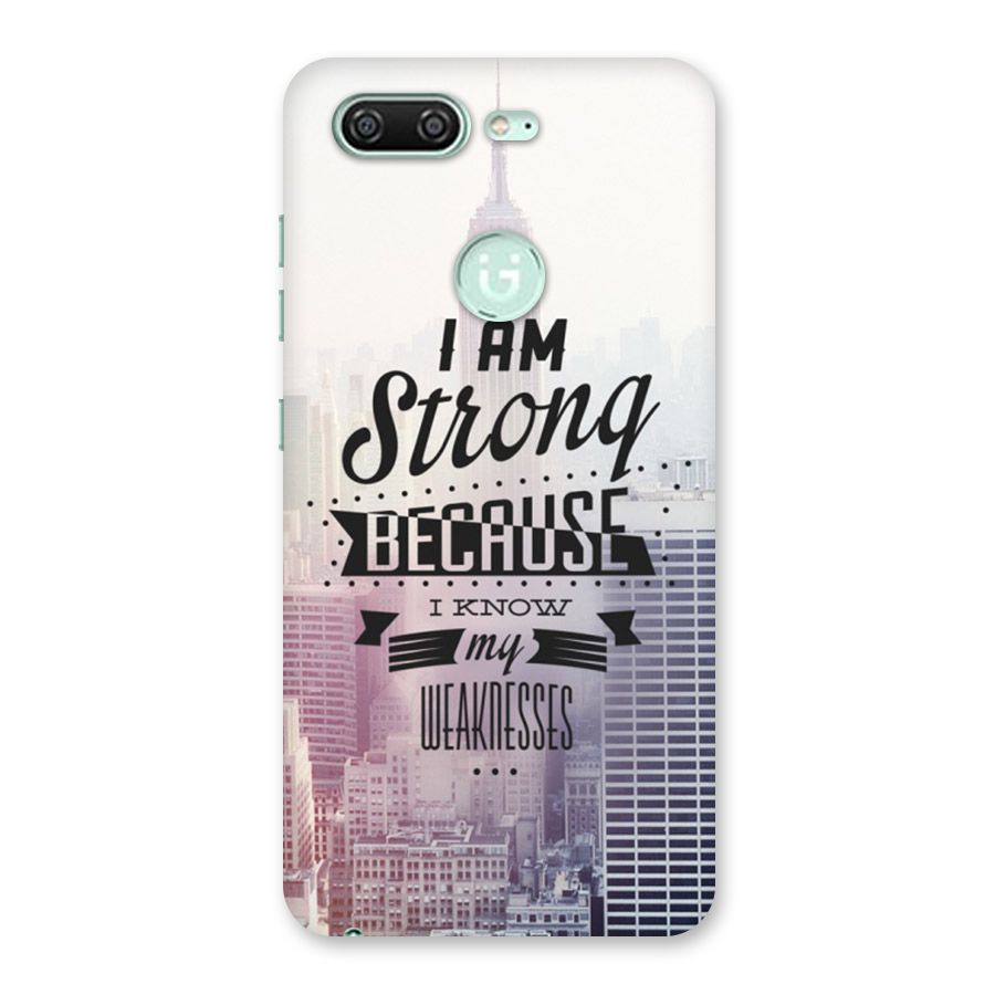 I am Strong Back Case for Gionee S10