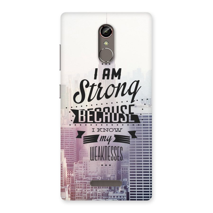I am Strong Back Case for Gionee S6s