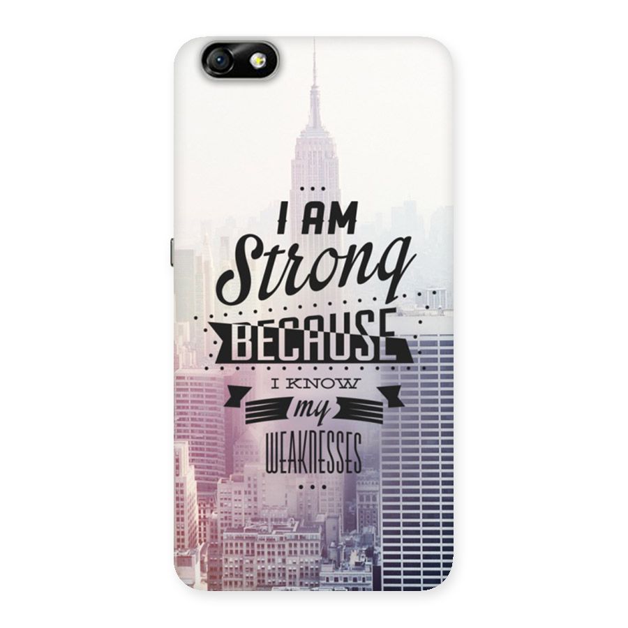 I am Strong Back Case for Honor 4X