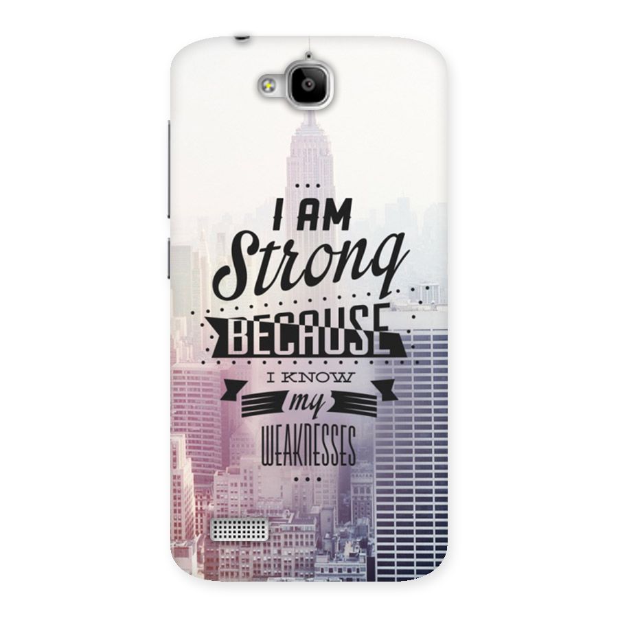 I am Strong Back Case for Honor Holly