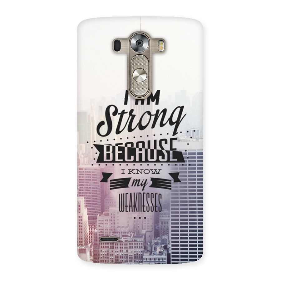 I am Strong Back Case for LG G3