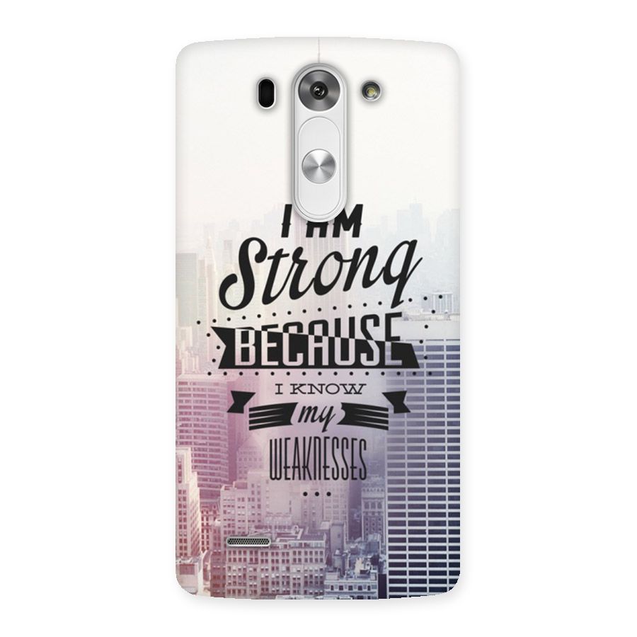 I am Strong Back Case for LG G3 Beat