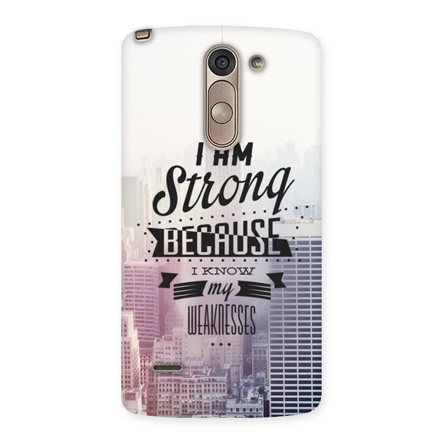 I am Strong Back Case for LG G3 Stylus