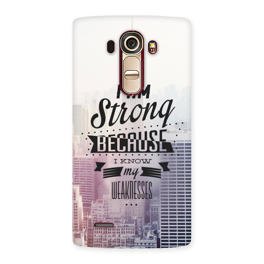 I am Strong Back Case for LG G4