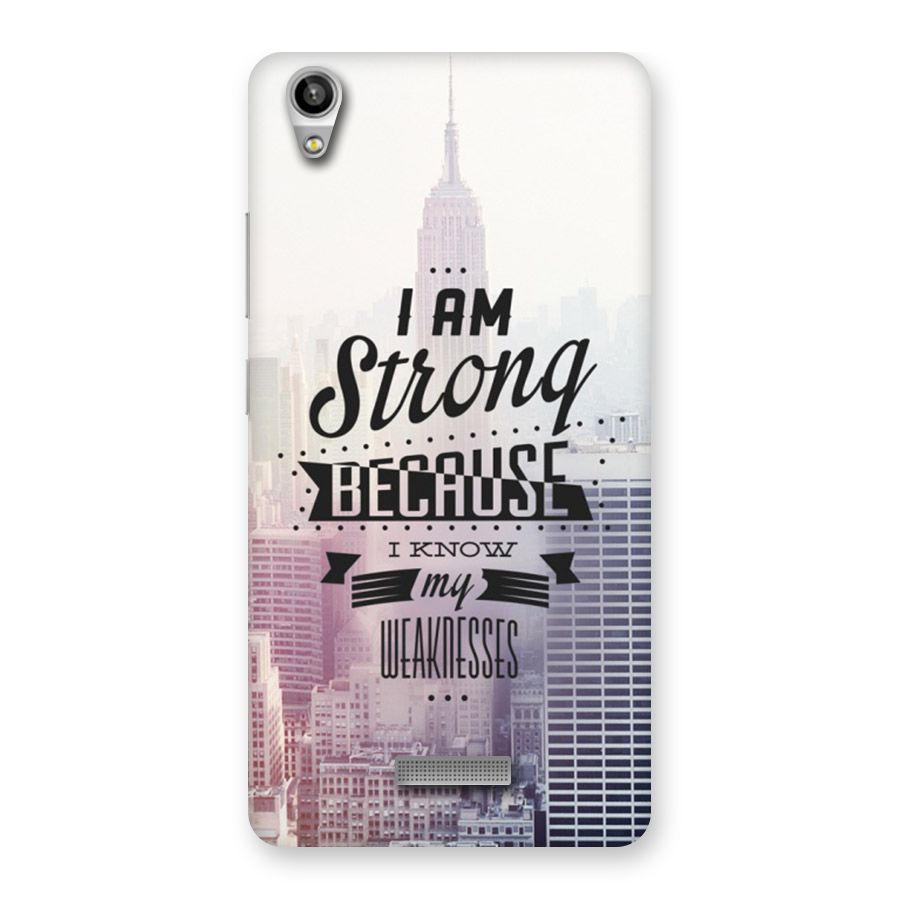 I am Strong Back Case for Lava-Pixel-V1