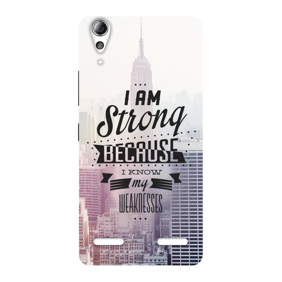 I am Strong Back Case for Lenovo A6000