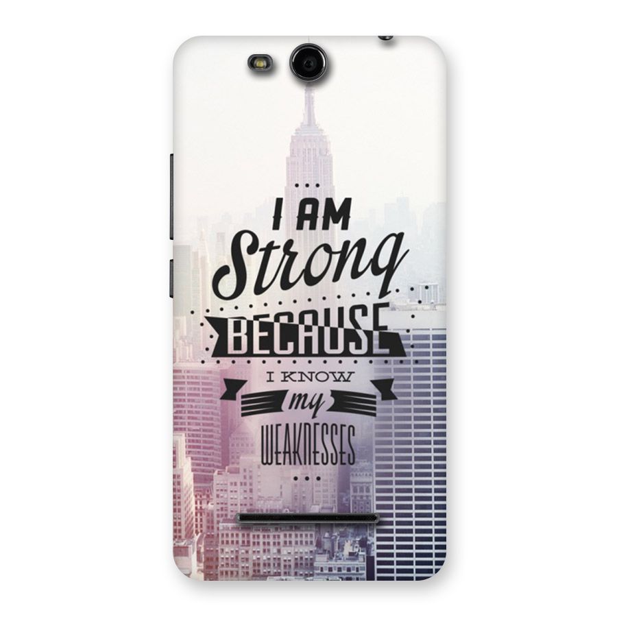I am Strong Back Case for Micromax Canvas Juice 3 Q392