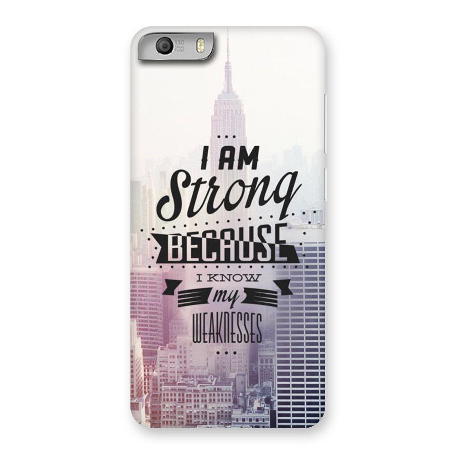 I am Strong Back Case for Micromax Canvas Knight 2