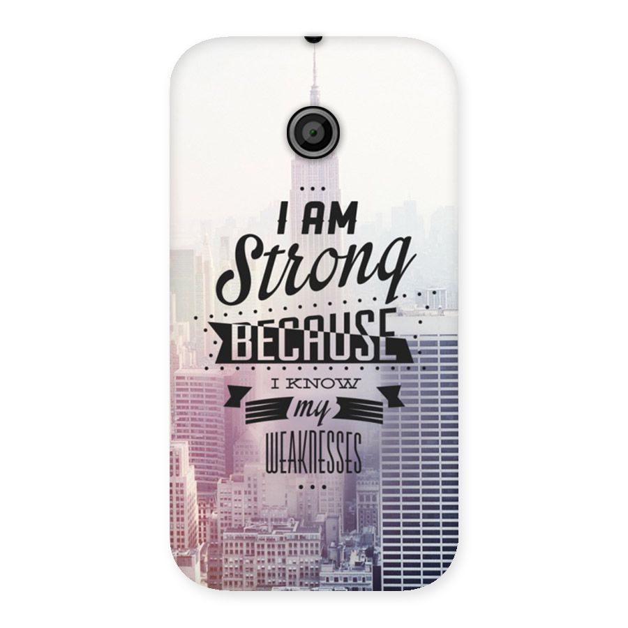 I am Strong Back Case for Moto E
