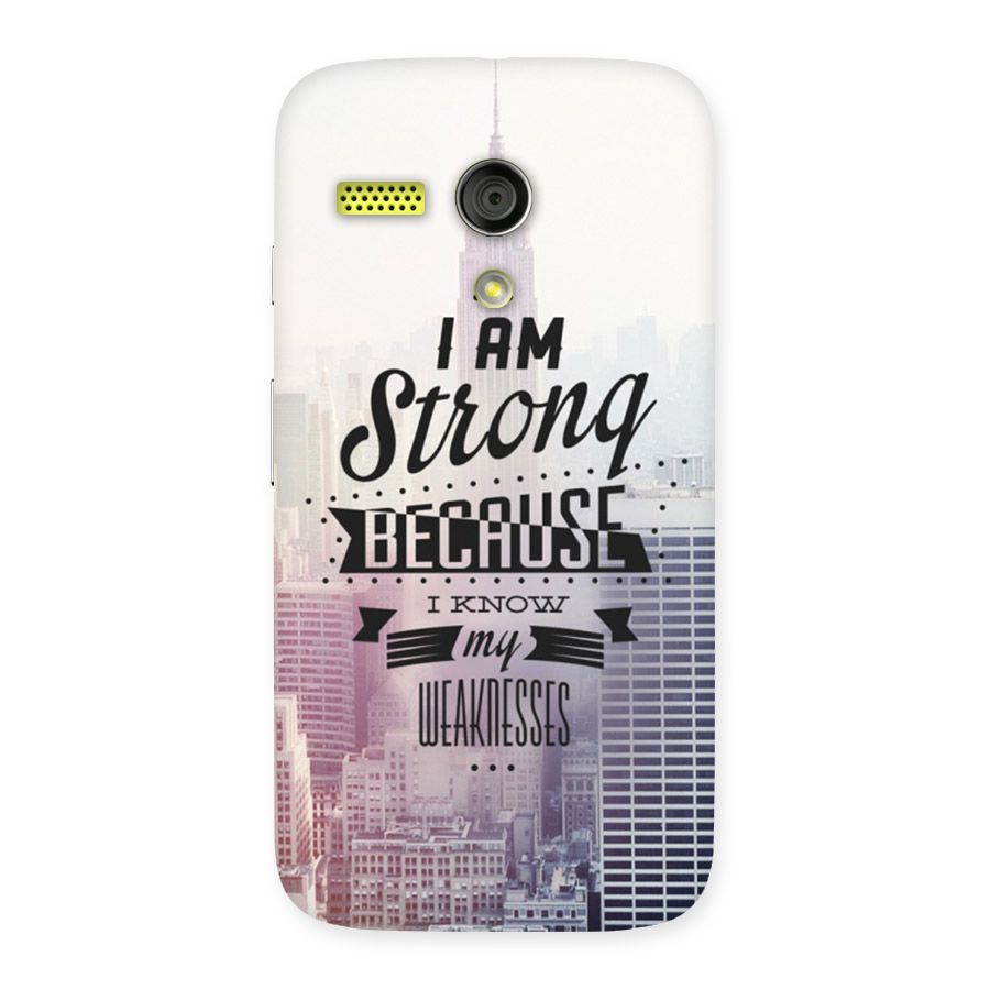 I am Strong Back Case for Moto G