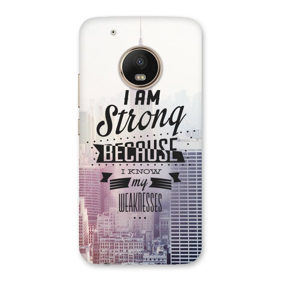 I am Strong Back Case for Moto G5 Plus
