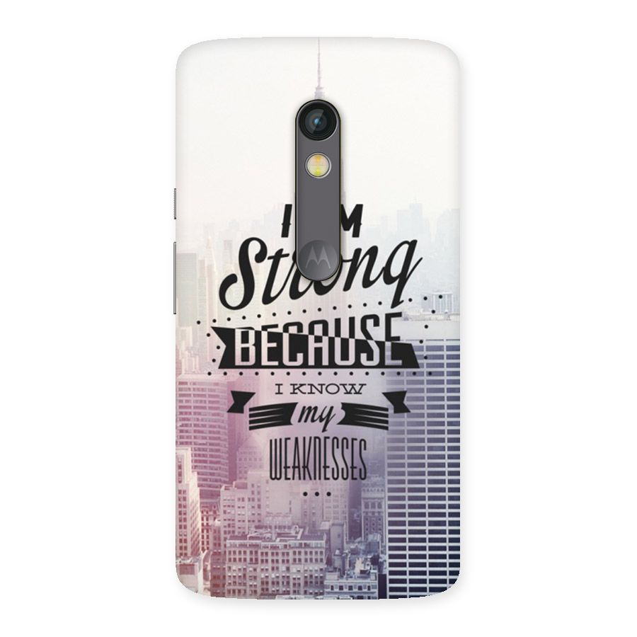 I am Strong Back Case for Moto X Play
