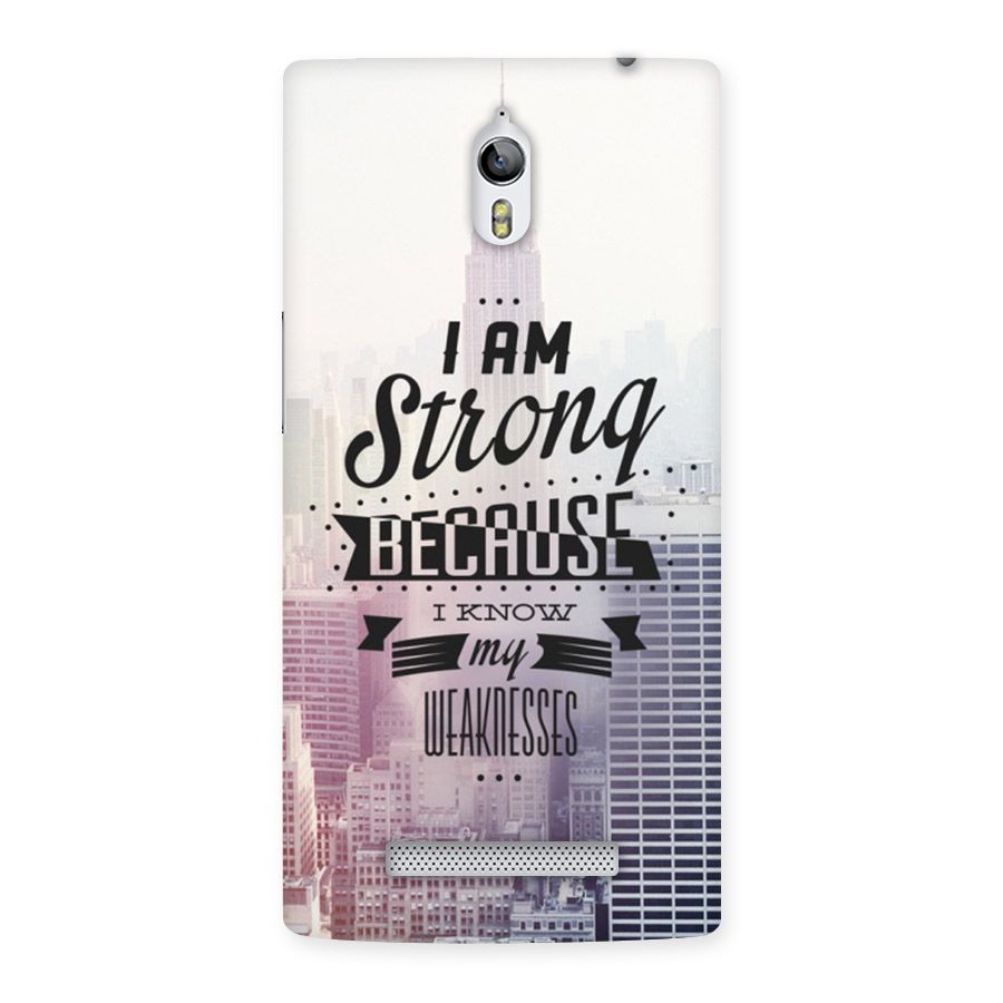 I am Strong Back Case for Oppo Find 7