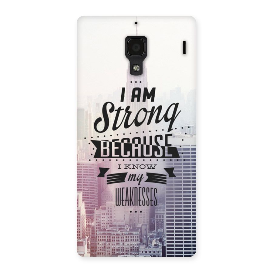 I am Strong Back Case for Redmi 1S