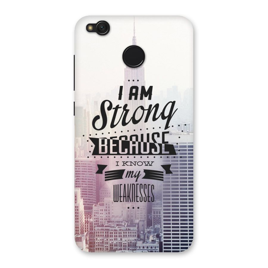 I am Strong Back Case for Redmi 4