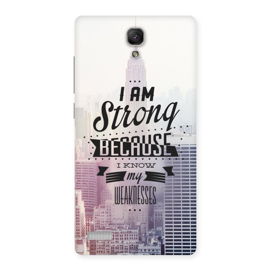 I am Strong Back Case for Redmi Note