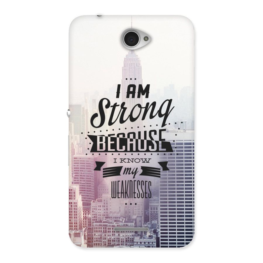 I am Strong Back Case for Sony Xperia E4