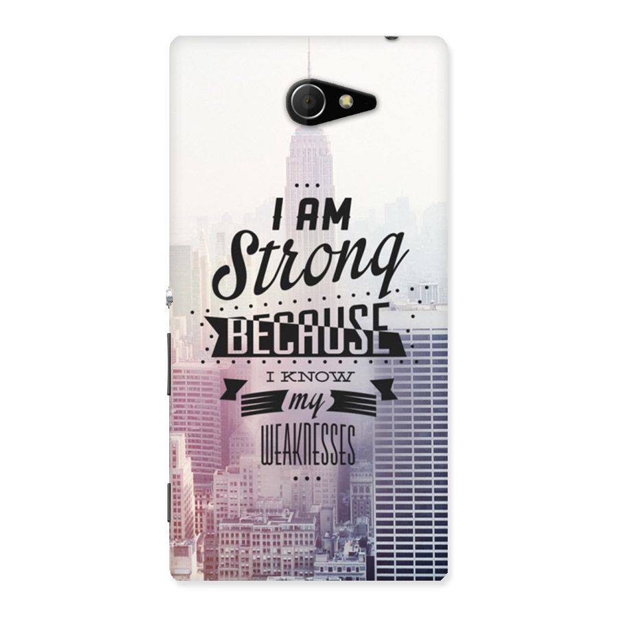 I am Strong Back Case for Sony Xperia M2