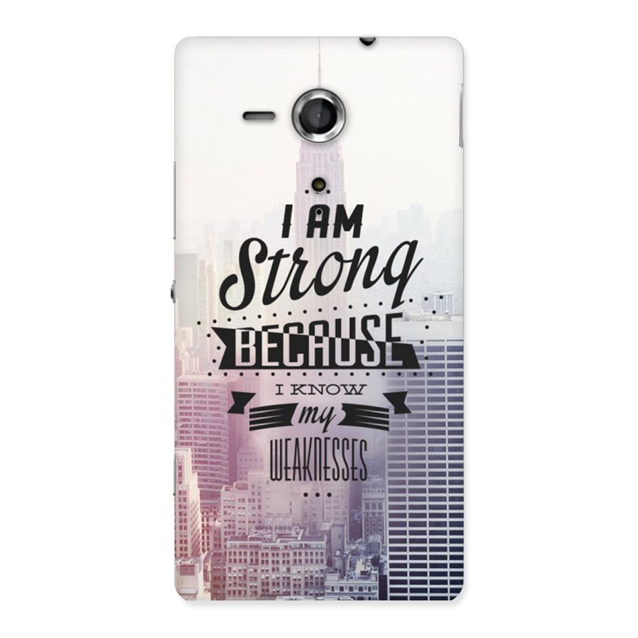 I am Strong Back Case for Sony Xperia SP