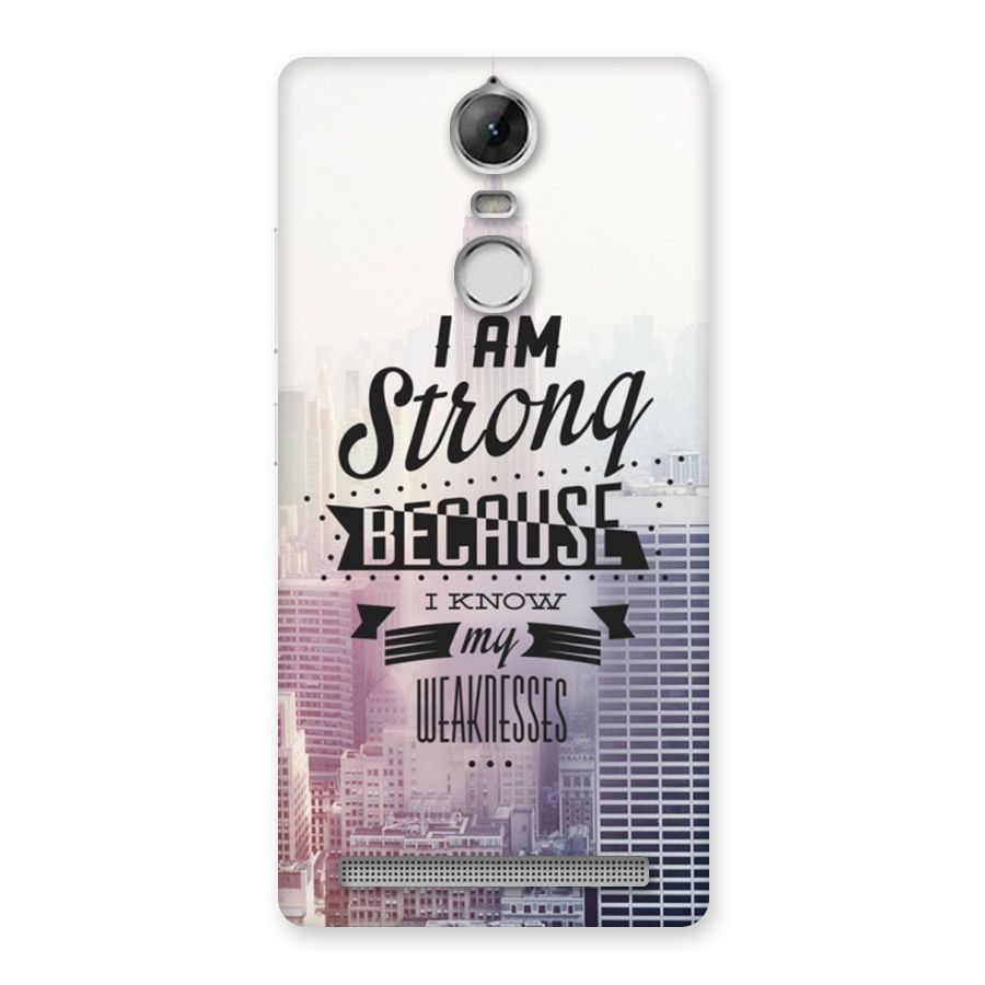 I am Strong Back Case for Vibe K5 Note
