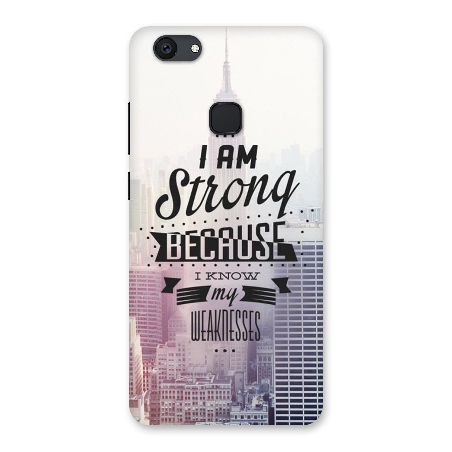 I am Strong Back Case for Vivo V7 Plus