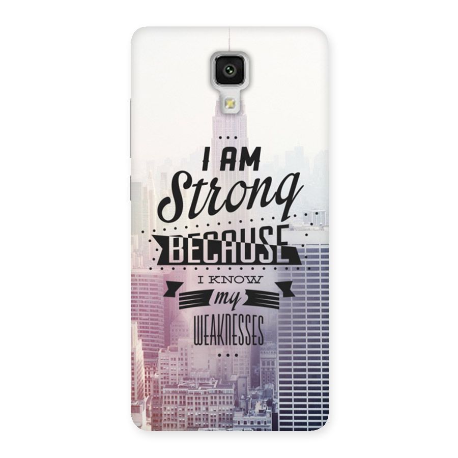 I am Strong Back Case for Xiaomi Mi 4